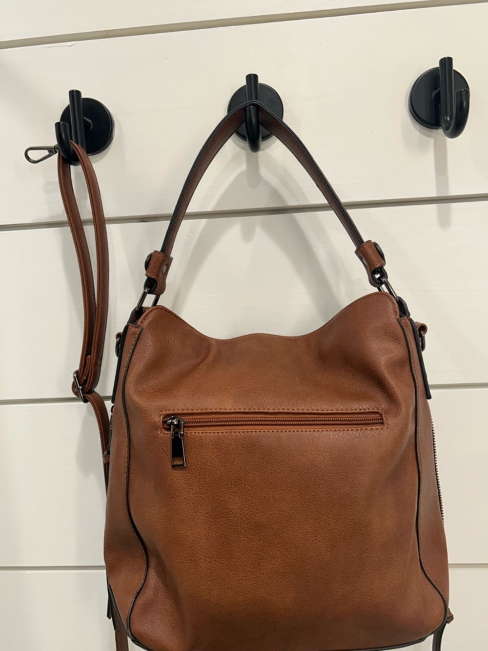 Realer Soft Brown Faux Leather Purse Handbag Large Hobo Crossbody